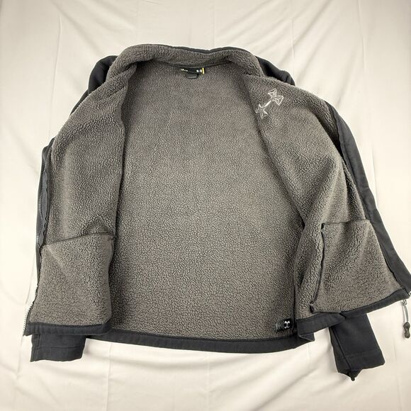 Under Armour Fleece Lined Large Semi-Fitted Womens Jacket - Black with Gray 2011 - Picture 9 of 16
